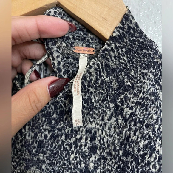 Free People Roma Snakeskin Print Crepe Blouse - Picture 3 of 12